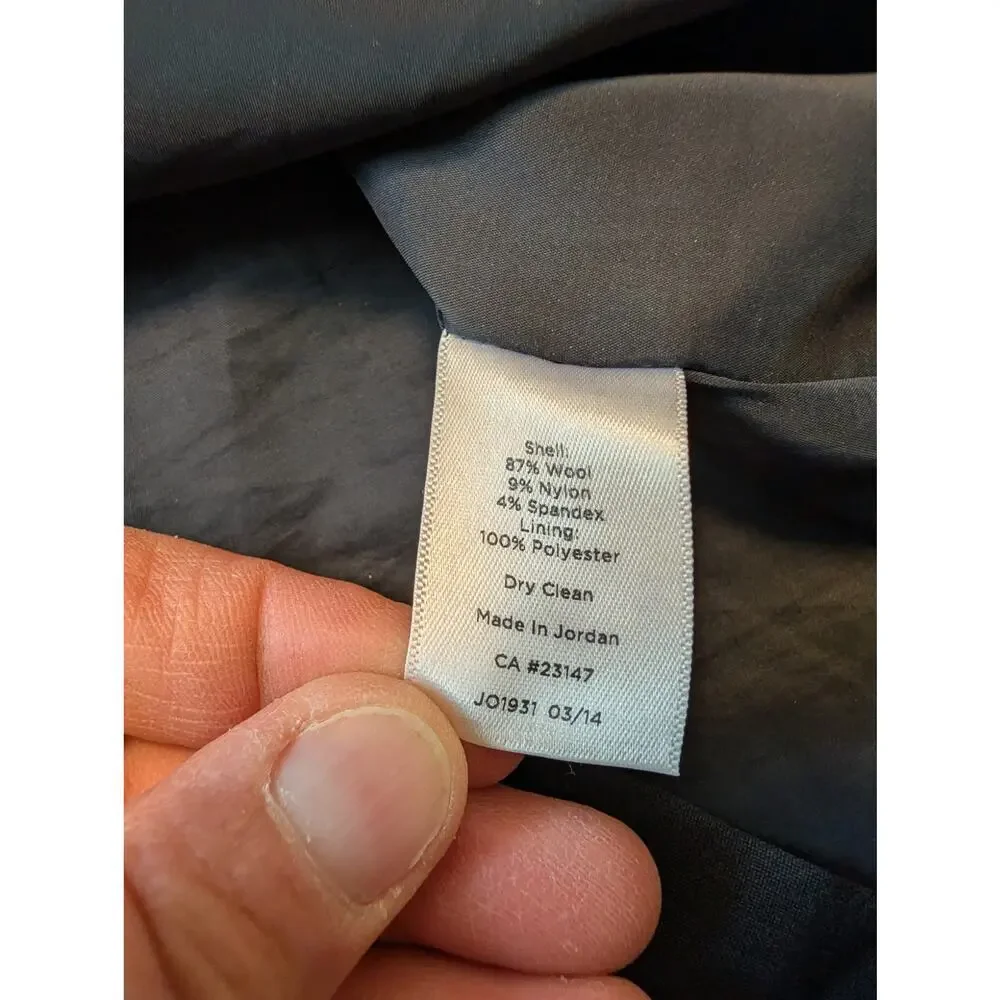 Talbots Woman Petites Size 18WP Color Black Back Zip Pencil Skirt Back Vent